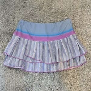 Lucky In Love Tiered Pleated Tennis Skort Size Medium Shorts Underneath